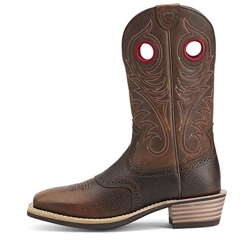 Ariat - Herren Heritage Roughstock Cowboy Western Schuhe, 45 M EU, Brown Oiled Rowdy von ARIAT