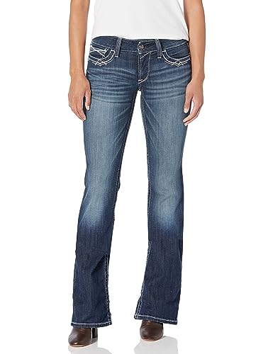 Ariat - Jean Real Femmes, Taille Moyenne, Bottes entrelacées, 30 Regular, Marine von ARIAT