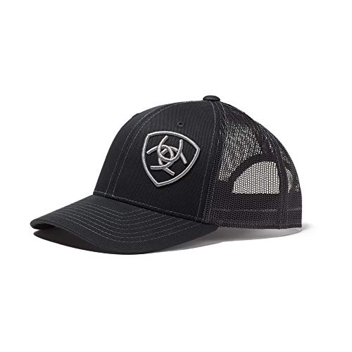 Ariat Kid's Youth Offset Grey Signature Logo Cap, Black, OS von ARIAT