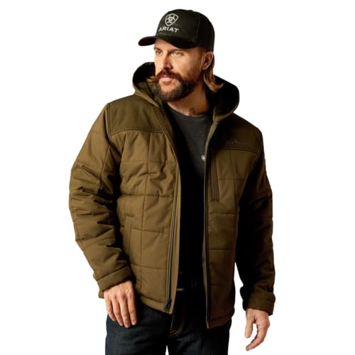 Ariat Men Crius Hooded Insulated Jacket, Relic/Relic Heather von ARIAT