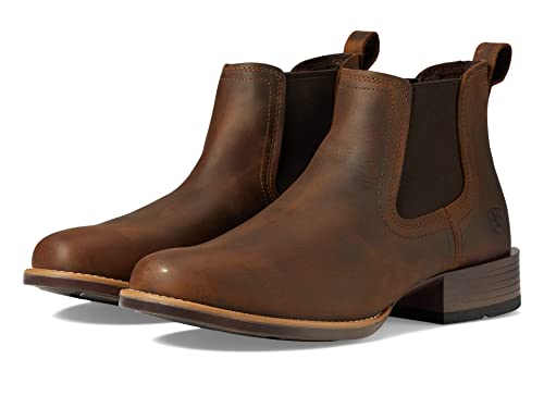 Ariat Men's Booker Ultra Round Toe Western Boot, Distressed Brown, 11 Wide von ARIAT