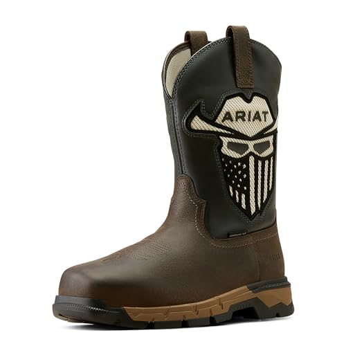 Ariat Men's Rebar Flex Western VentTEK Incognito Composite Toe Work Boot, Storm/Iron Coffee, 9.5 von ARIAT