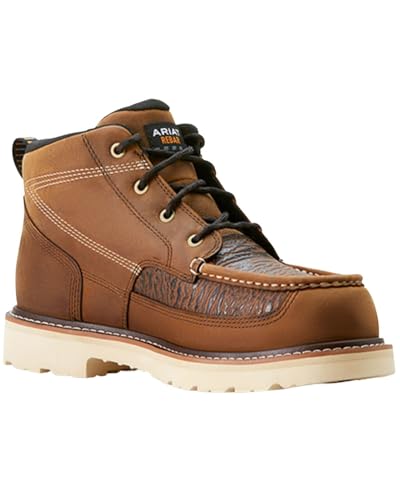 Ariat Men's Rebar Lift Chukka Composite Toe Work Boot Industrial, Distressed Brown/Sharkskin Print, 6 von ARIAT