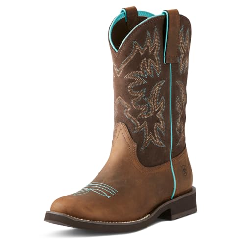 Ariat Women's Delilah Round Toe Work Boot, Distressed Brown, 9.5 B US von ARIAT