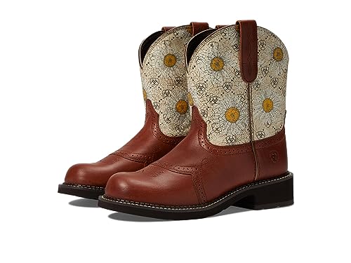 Ariat Women's Fatbaby Heritage Farrah Western Boot - Autumn Leaf/Daisy Logo Print, 8.5 Medium von ARIAT