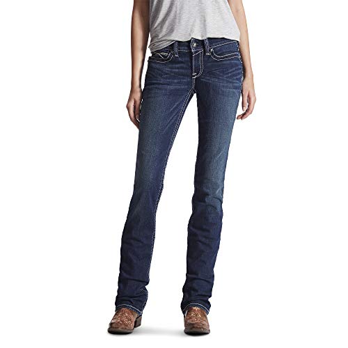 Ariat Damen R.e.a.l. Mid-Rise Stretch-Jeans mit geradem Bein, stapelbar, Ikonen-Stil. , Regensturm, 29 von ARIAT