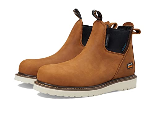 Ariat Women's Rebar Wedge Chelsea Waterproof Composite Toe Work Boot Western, Aged Honey, 6.5 von ARIAT