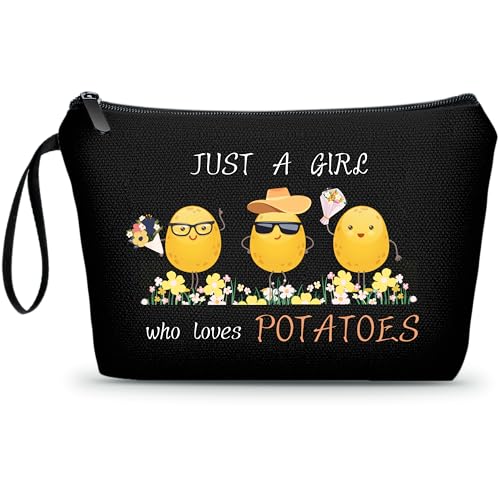 ARIOSEY Kartoffelgeschenke, Teenager-Mädchen-Geschenke, niedliche Kartoffel, beste Freundin, Geburtstagsgeschenke, Just A Girl Who Loves Potatoes, Geschenke für Teenager-Mädchen, kleine Kosmetiktasche von ARIOSEY