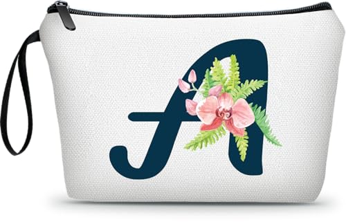 ARIOSEY Monogrammierte Geschenke, Geburtstagsgeschenke für Frauen, Hochzeitsgeschenk für Paare, Damen-Geburtstagsgeschenke, Teenager-Geschenkideen, Mädchen, personalisierte Make-up-Tasche für von ARIOSEY