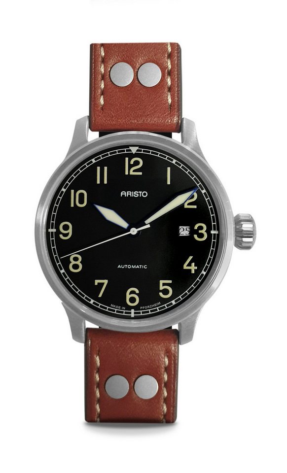 ARISTO Automatikuhr 7H1463-L, RLM Militäruhr - historisches PUW 1463 Automatikwerk (1970), streng limitiert auf 30 Exemplare - Made in Germany von ARISTO