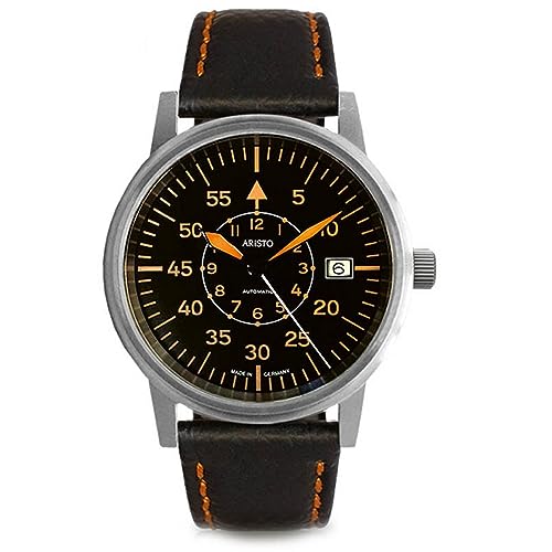 ARISTO Herren Uhr Armbanduhr Fliegeruhr 38 Pilot Automatik 3H227-L Leder von ARISTO