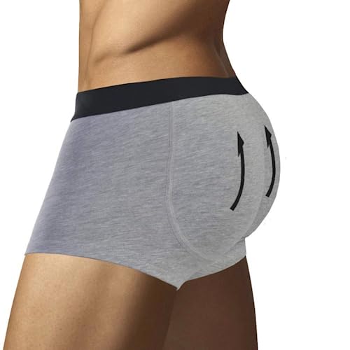 ARIUS Boxer-Unterhose mit Füllung in der hinteren - erweitert das Volumen und die Größe vom Gesäß - Men’s Padded Buttocks - Men's Shapewear - Push UP Herren (L) von ARIUS