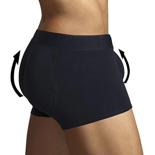 ARIUS Boxershort Unterhose, vorne und hinten gefüllt, um die Größe des Gesäßes zu erhöhen, Volumen hinzuzufügen und die männlichen Attribute hervorzuheben – Men‘s Shapewear (L) von ARIUS