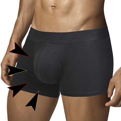 ARIUS Frontgefüllte Boxershorts unterwäsche, um Volumen und Größe der männlichen Attribute zu erhöhen und eine abgerundete Form zu geben - Push Up und Füllung (M) von ARIUS