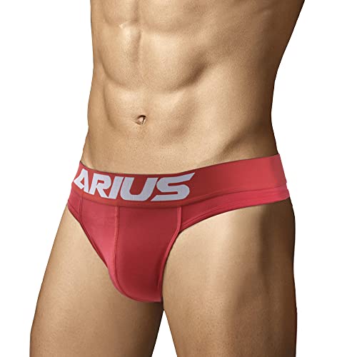 ARIUS Roter Tanga Herren Sexy - Tanga Herren - Tanga Garn Männer Sexy - String Herren - G-String Herren - Baumwolle Tanga Herren, rot, Small von ARIUS