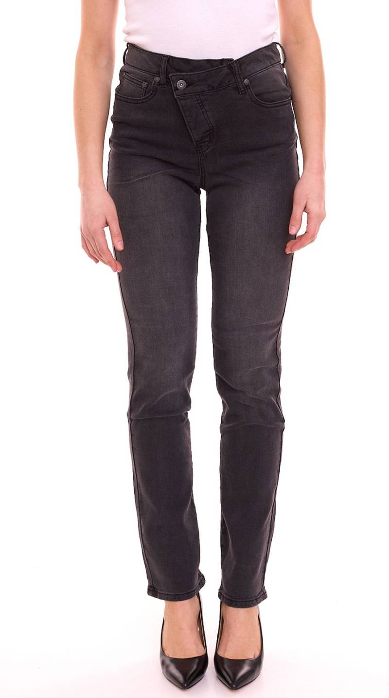 ARIZONA Damen Jeans High Waist Jeans mit gekreuztem Verschluss 34529565 Grau von ARIZONA