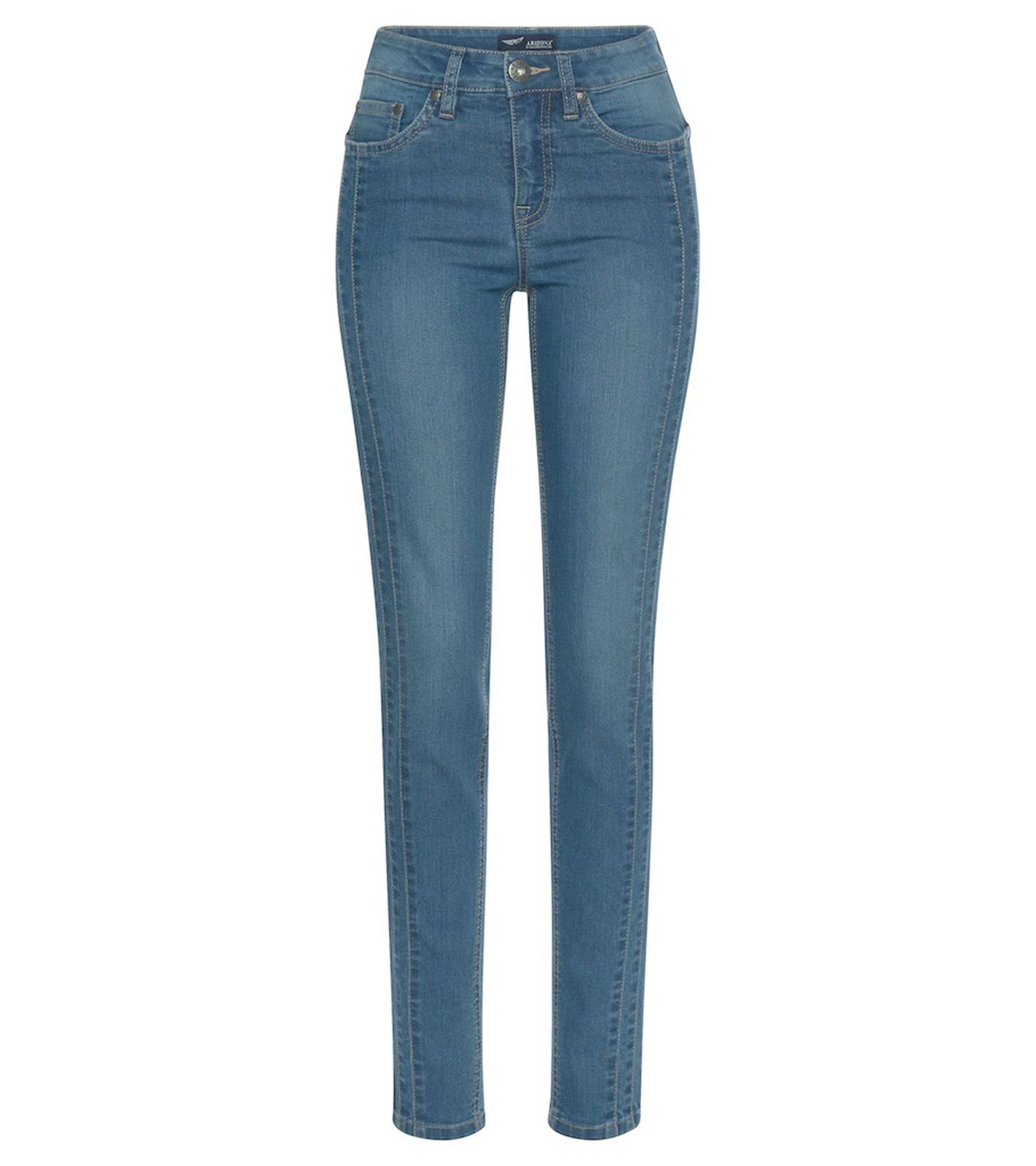 ARIZONA Damen Slim-Fit Jeans mit seitlichen Nahtverläufen Denim-Hose 71414059 Blau von ARIZONA