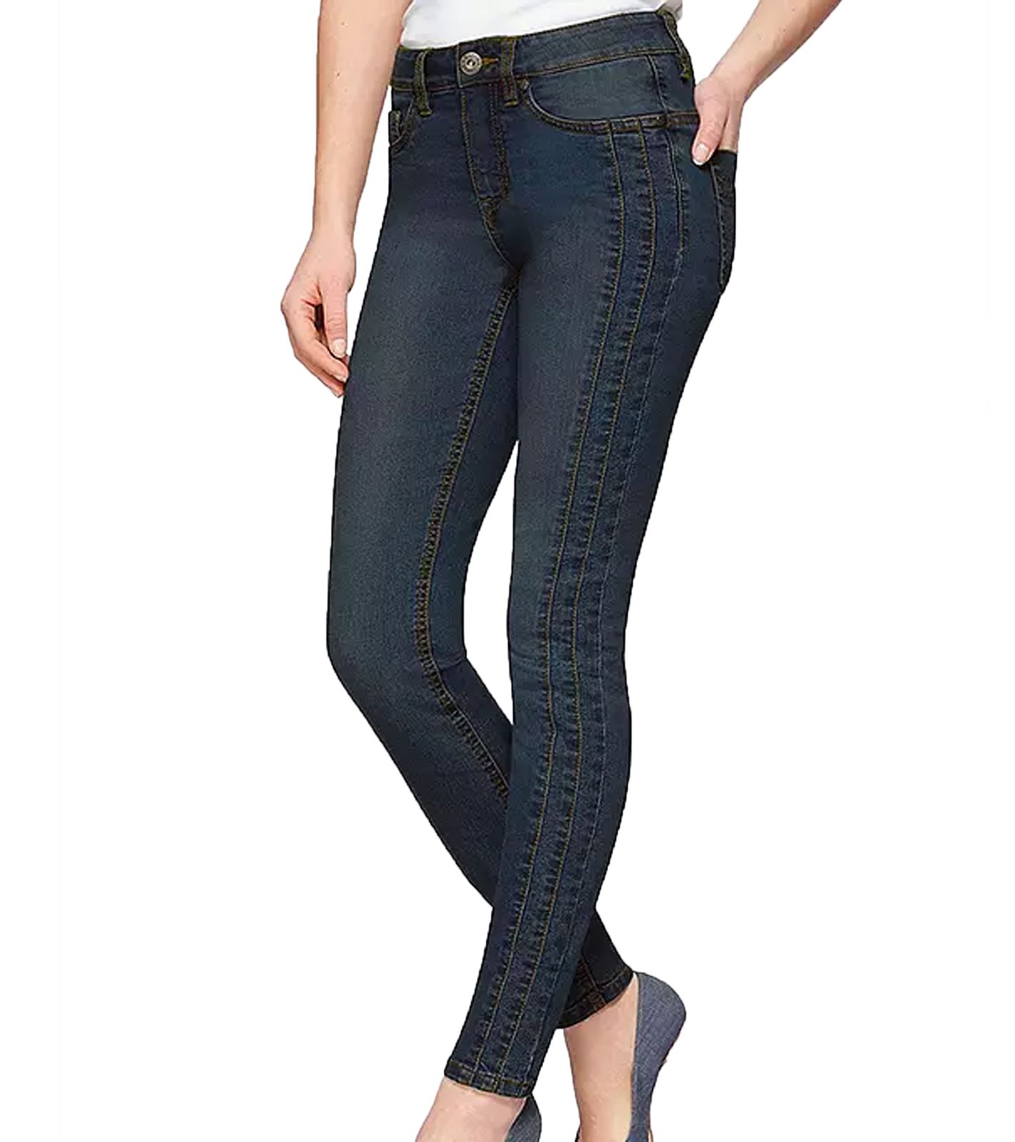 ARIZONA Damen Slim-Fit Jeans mit seitlichen Nahtverläufen Röhren-Jeans 77537666 Blau von ARIZONA