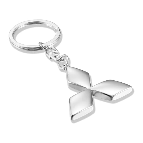 ARKOSKNIGHT Kreative Auto Logo Schlüsselanhänger für Auto 3D Chrom Metalllegierung Schlüsselanhänger Geschenke für Frauen und Männer Schlüsselanhänger Universalgröße, Mittsubishi von ARKOSKNIGHT