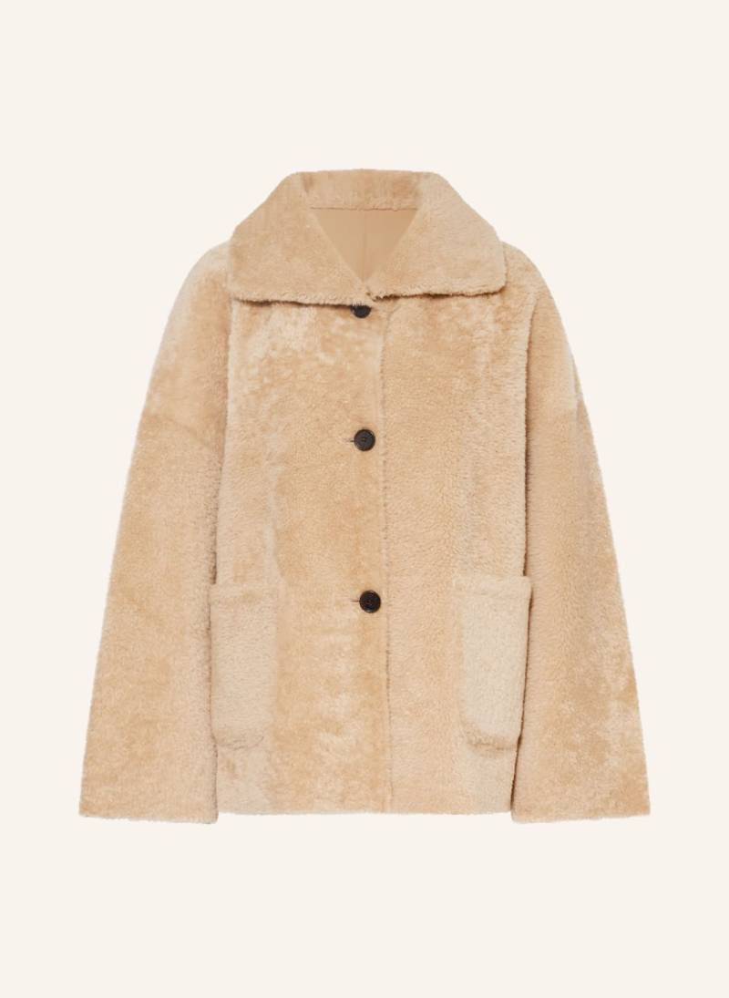 Arma Lederjacke Isabella Zum Wenden beige von ARMA