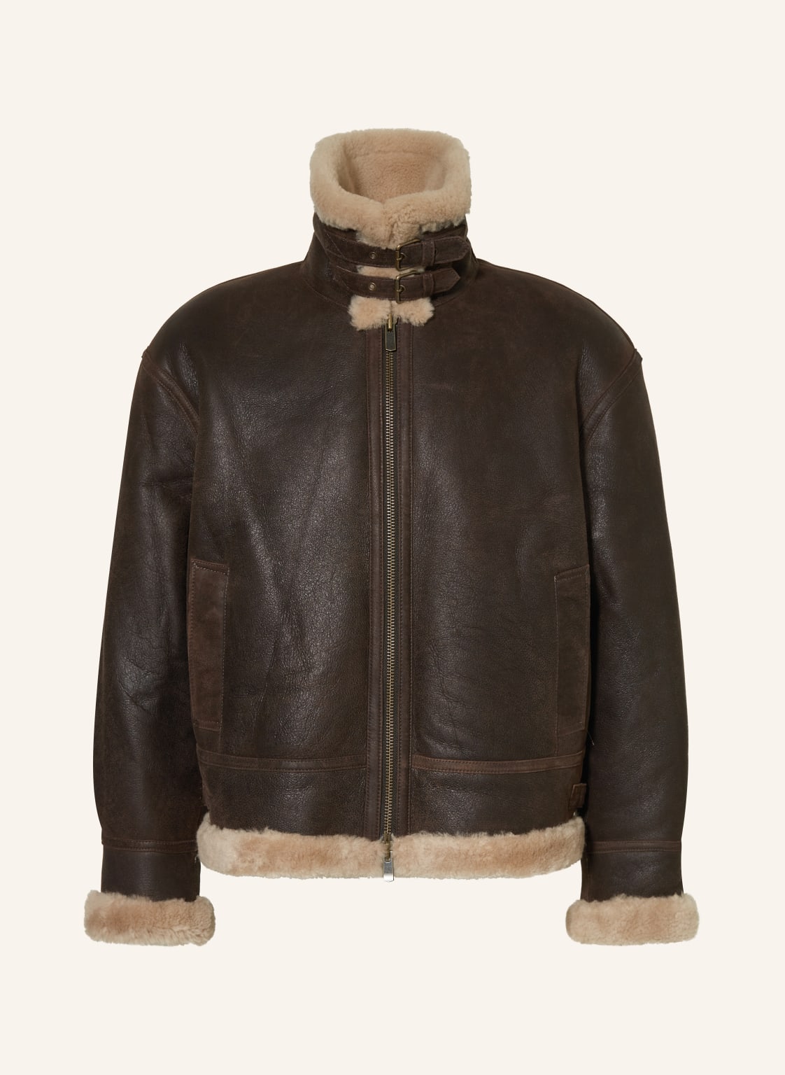 Arma Lederjacke Sano Aus Lammfell braun von ARMA