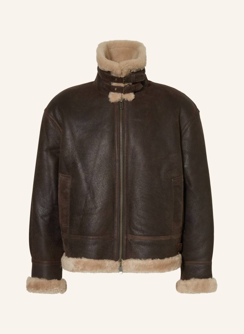 Arma Lederjacke Sano Aus Lammfell braun von ARMA