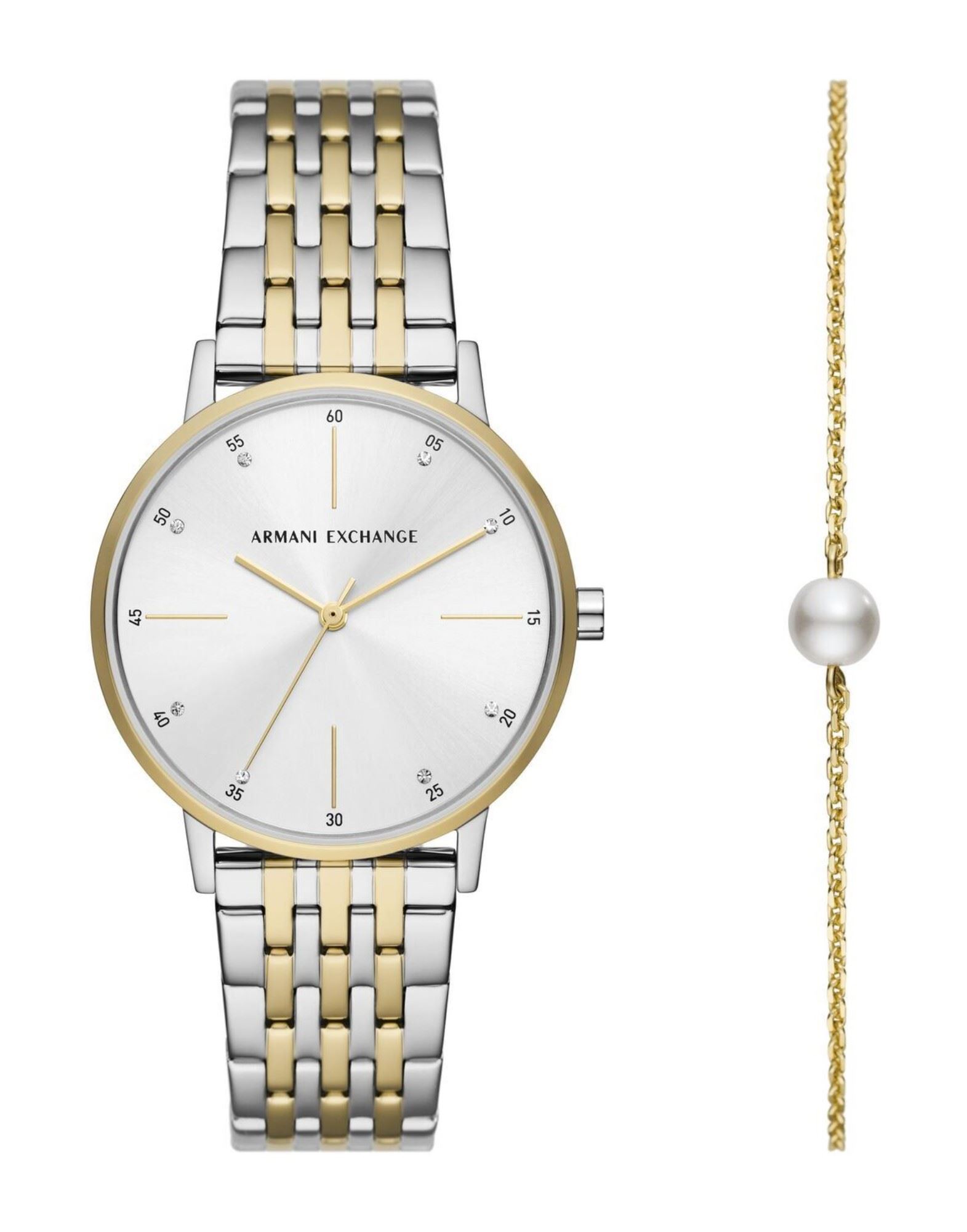 ARMANI EXCHANGE Armbanduhr Damen Silber von ARMANI EXCHANGE