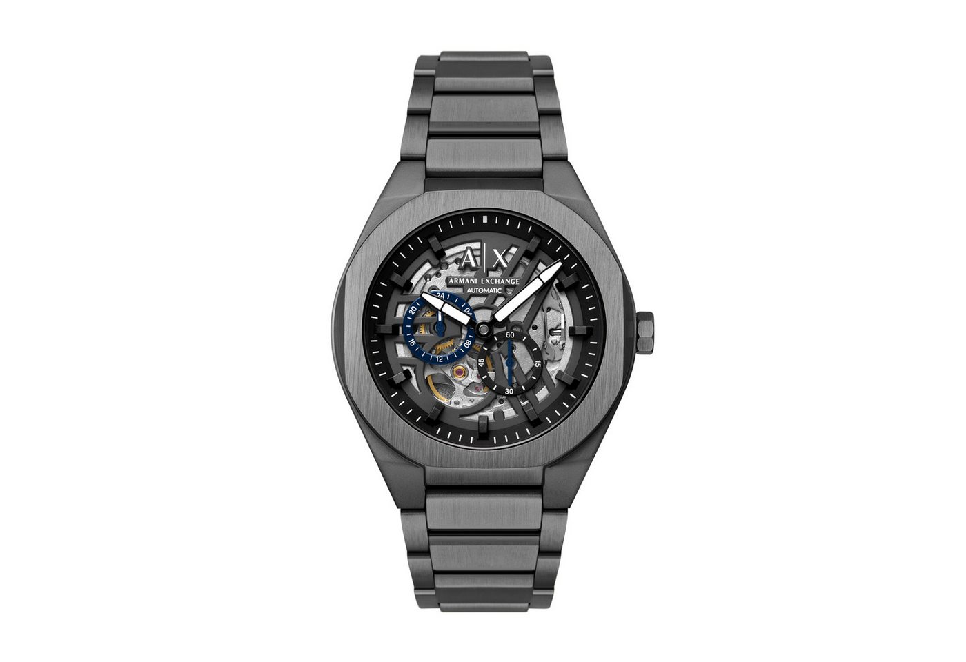 ARMANI EXCHANGE Automatikuhr AX4195, Armbanduhr, Herrenuhr, Edelstahlarmband, analog, 12/24-Std.-Anzeige von ARMANI EXCHANGE