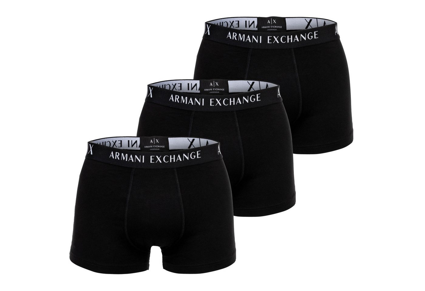 ARMANI EXCHANGE Boxer Herren Boxershorts, 3er Pack - Trunks, Boxer von ARMANI EXCHANGE