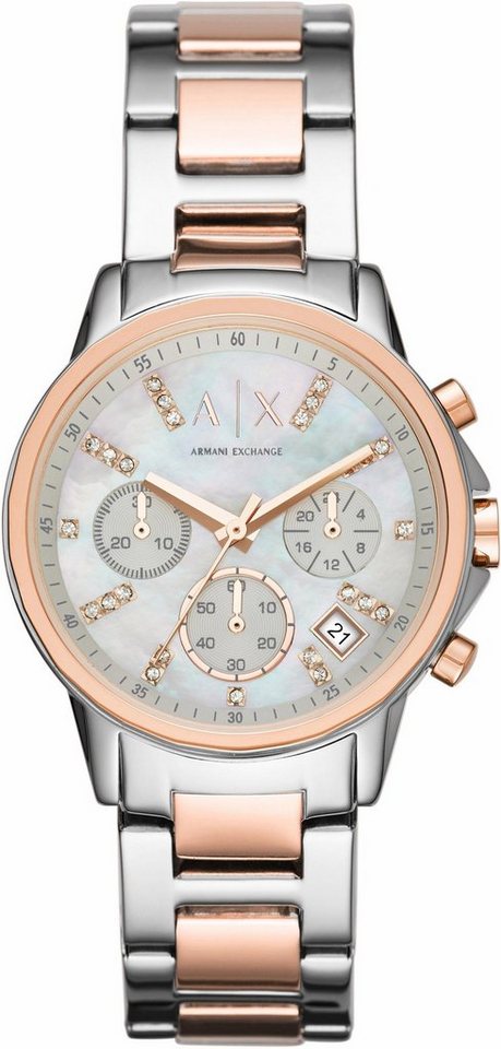 ARMANI EXCHANGE Chronograph AX4331, Quarzuhr, Armbanduhr, Damenuhr, Stoppfunktion, 12/24-Std.-Anzeige von ARMANI EXCHANGE