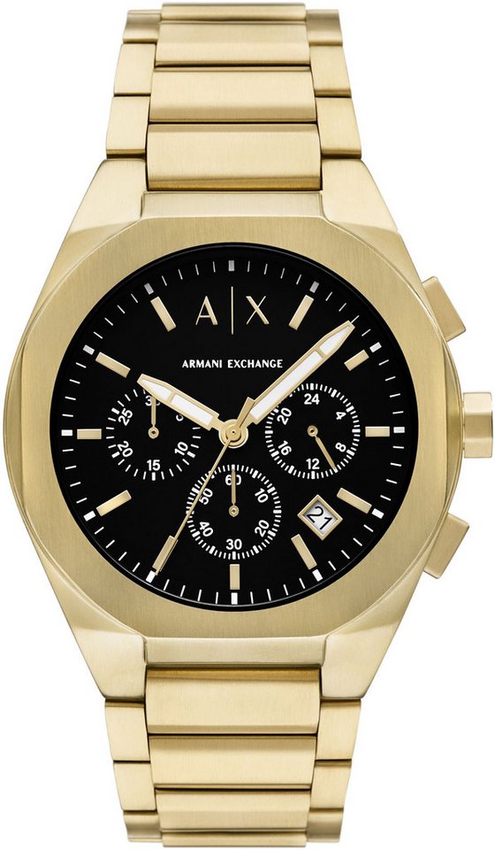 ARMANI EXCHANGE Chronograph SYNC AX4180, Armbanduhr, Herrenuhr, Edelstahlarmband, analog, Tag, Stoppfunktion von ARMANI EXCHANGE