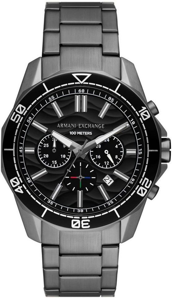 ARMANI EXCHANGE Chronograph AX1959, Quarzuhr, Armbanduhr, Herrenuhr, Edelstahlarmband, analog, Tag von ARMANI EXCHANGE