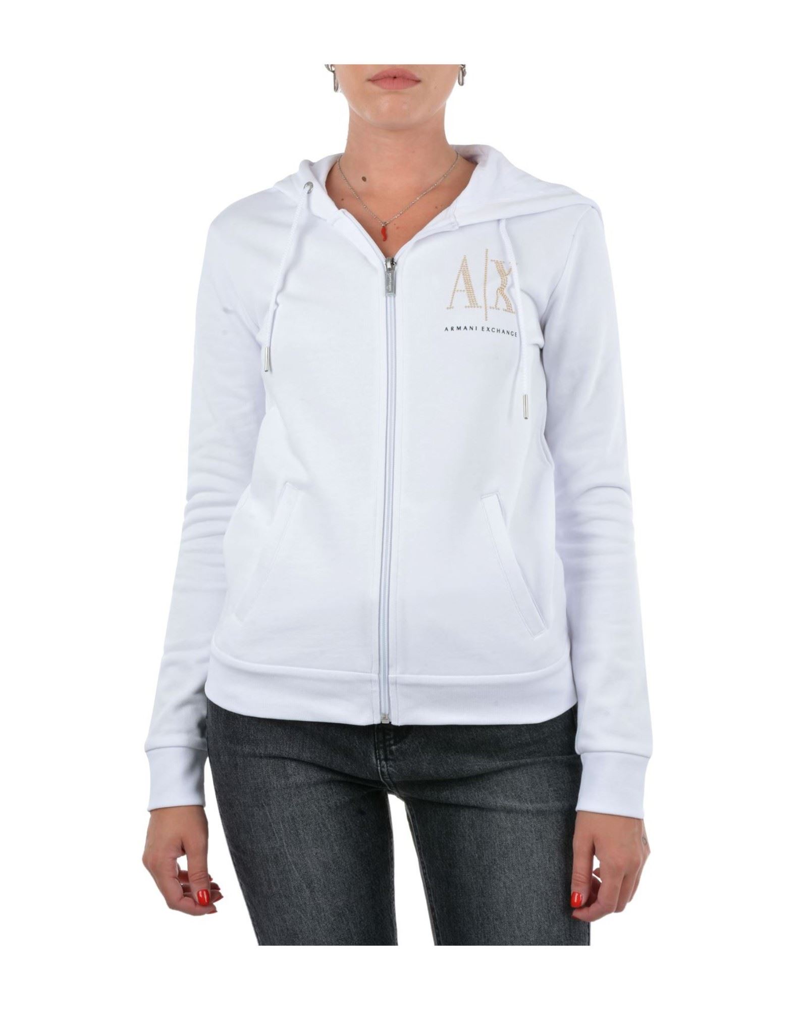 ARMANI EXCHANGE Sweatshirt Damen Weiß von ARMANI EXCHANGE