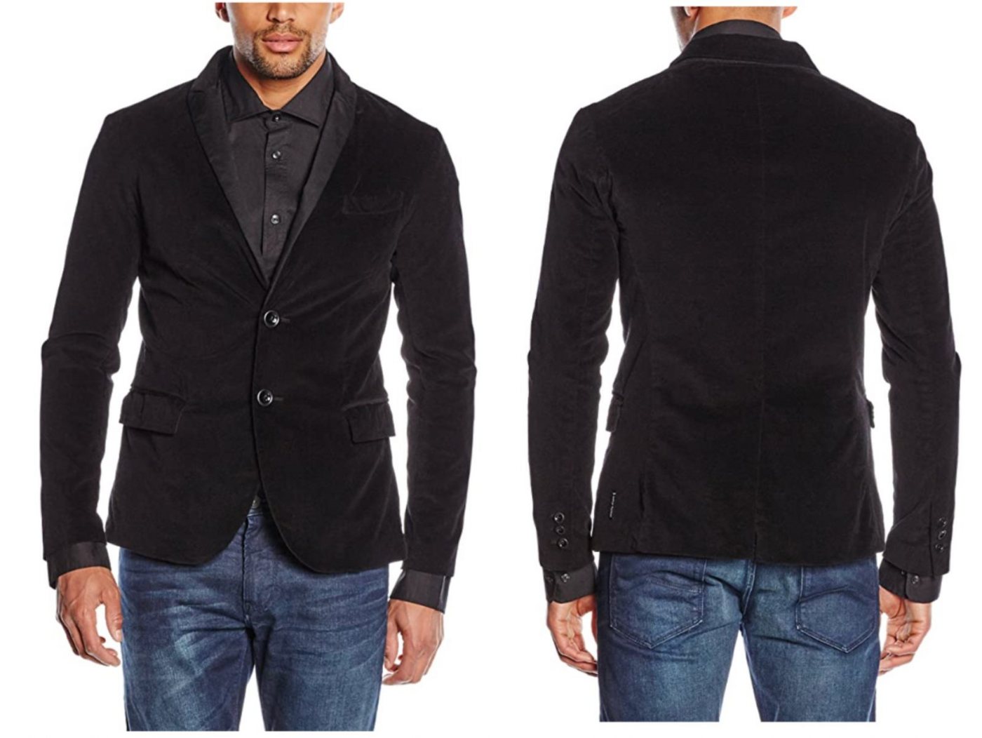 ARMANI JEANS Sakko ARMANI JEANS Single Breasted Samt Blazer Sakko Velvet Jacket Jacke Anz von ARMANI JEANS