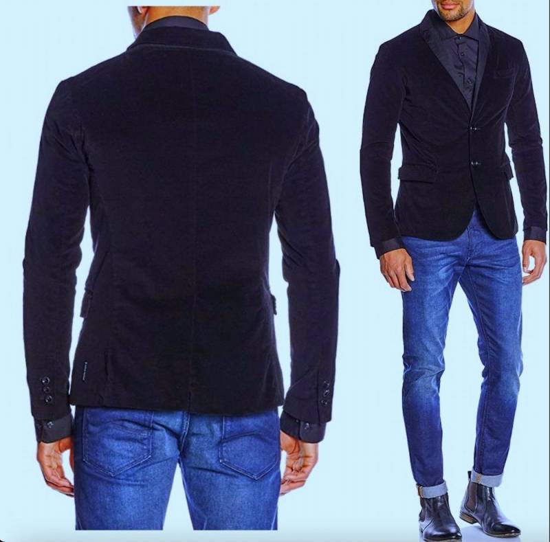 ARMANI JEANS Sakko ARMANI JEANS Single Breasted Samt Blazer Sakko Velvet Jacket Jacke Anz von ARMANI JEANS