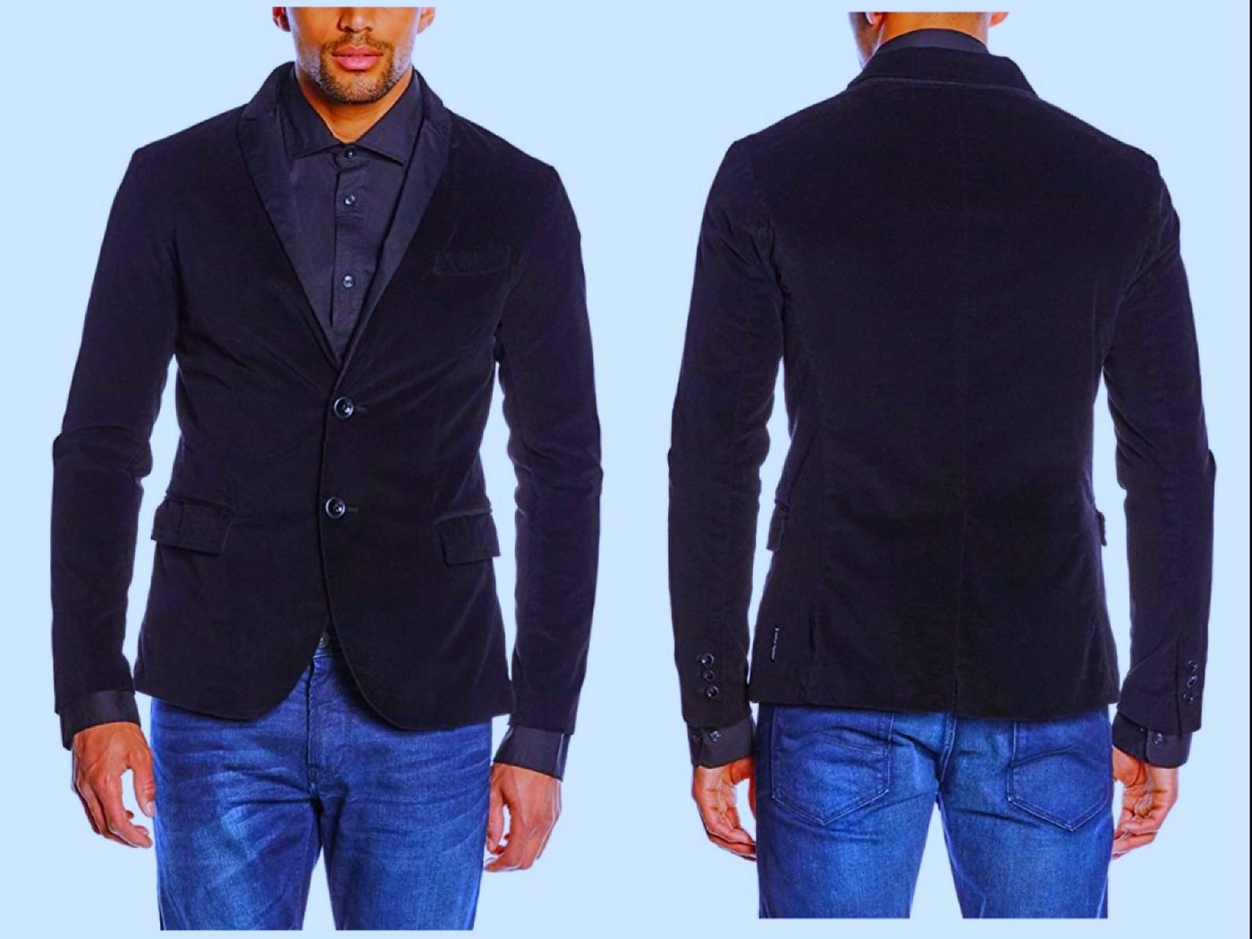 ARMANI JEANS Sakko ARMANI JEANS Single Breasted Samt Blazer Sakko Velvet Jacket Jacke Anz von ARMANI JEANS