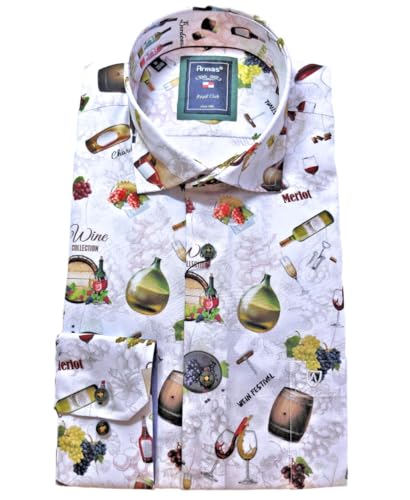 ARMAS Langarmhemd Comfort Fit Multicolor Print Weinlese Gr. XXL ARMAS Langarmhemd Comfort Fit Multicolor Print Weinlese Gr. XXL von ARMAS