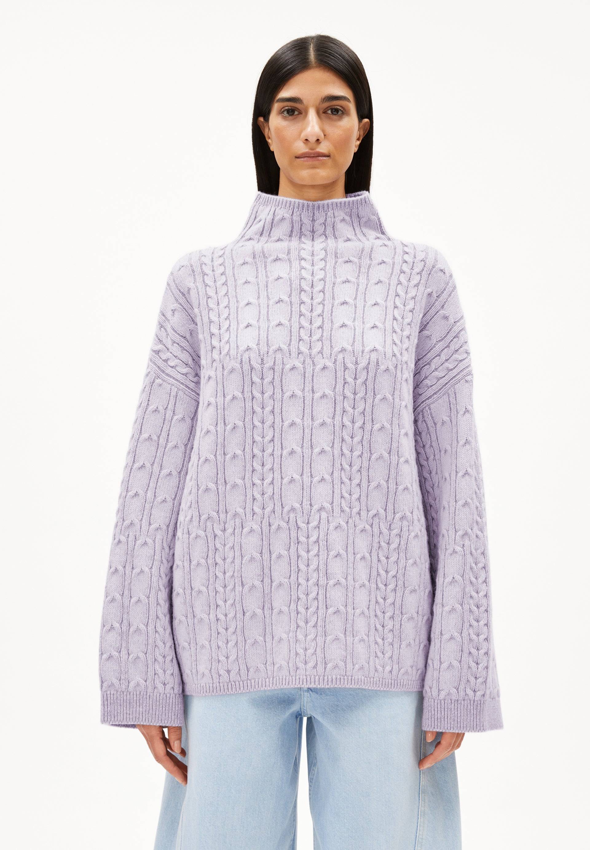 AAORI VANISE | oatmilk-frozen lavender Pullover aus Bio-Woll Mix S von ARMEDANGELS