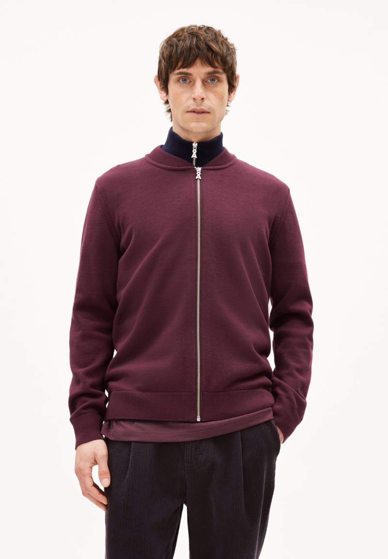 AGAAMON | dark cranberry Strickjacke aus Bio-Baumwolle M von ARMEDANGELS