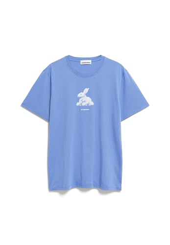 ARMEDANGELS AADONI RAABIT Cloud - Herren M Blue Bloom Shirts T-Shirt Rundhalsausschnitt Relaxed Fit von ARMEDANGELS