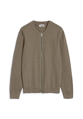 ARMEDANGELS AAGADI COMPACT - Herren M Muddy Water Strick Cardigan Rundhalsausschnitt Regular Fit von ARMEDANGELS