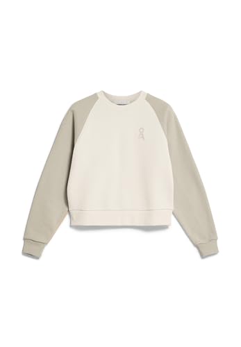 ARMEDANGELS AALLY GAL Colorblock - Damen M Sand Stone-Undyed Sweat Shirts, Sweatshirts Rundhalsausschnitt Regular Fit von ARMEDANGELS