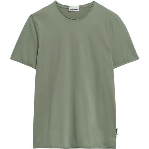 ARMEDANGELS AAMON Brushed - Herren L Grey Green Shirts T-Shirt Rundhalsausschnitt Regular Fit von ARMEDANGELS