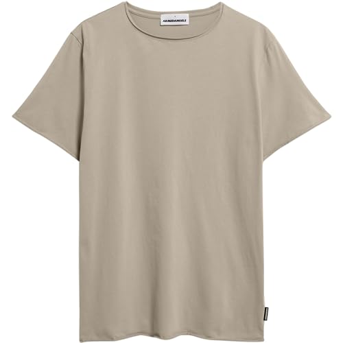 ARMEDANGELS AAMON Brushed - Herren M Sand Stone Shirts T-Shirt Rundhalsausschnitt Regular Fit von ARMEDANGELS