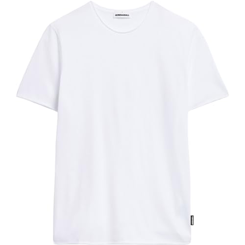 ARMEDANGELS AAMON Brushed - Herren M White Shirts T-Shirt Rundhalsausschnitt Regular Fit von ARMEDANGELS