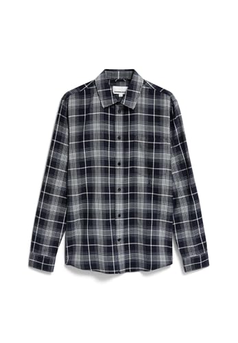 ARMEDANGELS Herren Hemd Relaxed Fit aus Bio-Baumwolle AARNAULT Relaxed Fit Night Sky-Oatmilk von ARMEDANGELS