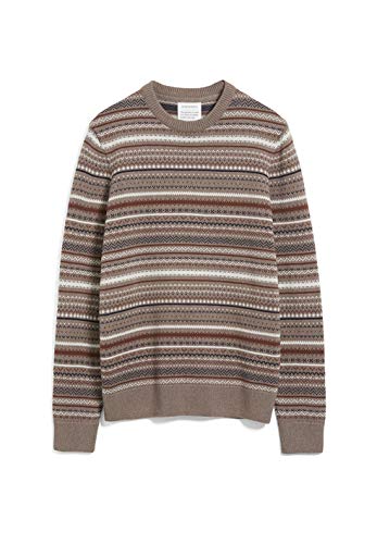 ARMEDANGELS AAROS - Herren Pullover aus Bio-Baumwolle XL Beige Melange-Dark Camel Strick Pullover Regular fit von ARMEDANGELS