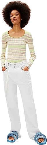 ARMEDANGELS ALAANIA Crew Multicolor - Damen L Light Lime-Light Desert Strick Pullover Rundhalsausschnitt Fitted von ARMEDANGELS