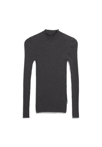 ARMEDANGELS Damen Pullover Slim Fit aus Bio-Baumwolle ALAANIA Fitted Steel Melange von ARMEDANGELS