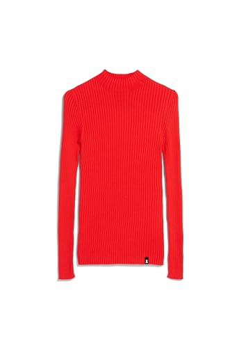 ARMEDANGELS ALAANIA - Damen L Red Alert Strick Pullover Mock-Ausschnitt Fitted von ARMEDANGELS